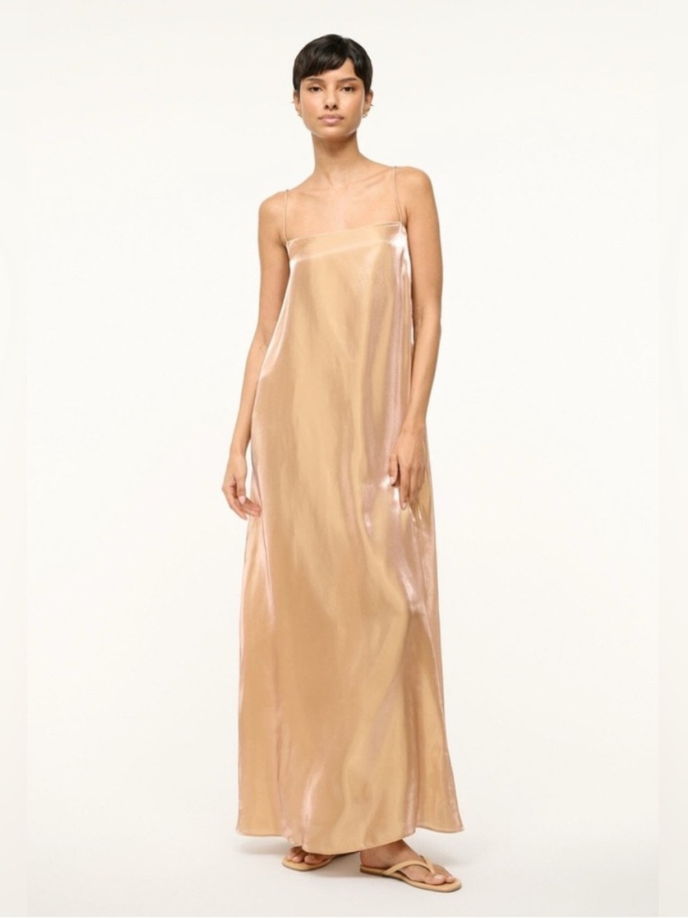 NWOT STAUD Delfina Rose Gold Dress